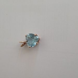 10K gold Blue Topaz pendant